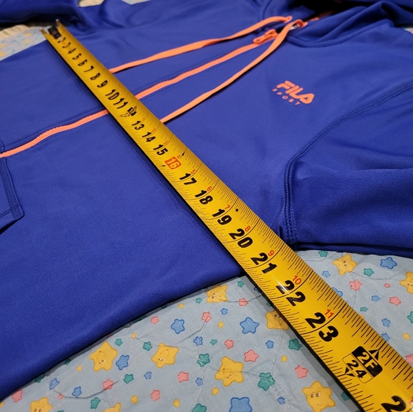 🔥 FILA 💎 Full Zip Jacket Hoodie Sweatshirt ✨️ Blue Orange Womens Large 🔥🔥🔥 - Picture 7 of 9